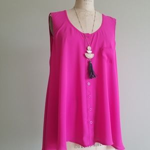 Style & Co sleeveless hi-low top